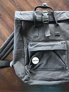Fatboy Black Roll-Top Backpack
